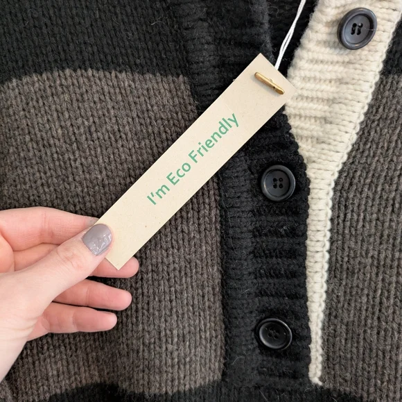 NWT Pixie Market merino wool oversized collared sweater size L academia preppy - Picture 7 of 7